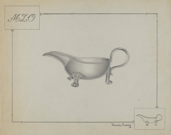 Silver Pitcher by Michael Fenga (American, active c. 1935), 16X12"(A3)Poster Print