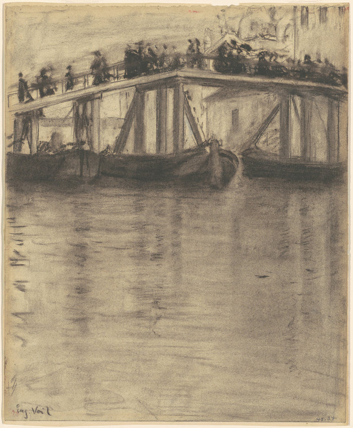 Venetian Bridge by Eugène Vail (American, 1857 - 1934), 16X12