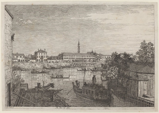 Ale Porte del Dolo by Canaletto (Italian, 1697 - 1768), 16X12"(A3)Poster Print