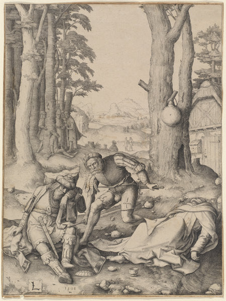 Mahomet and the Monk Sergius by Lucas van Leyden (Netherlandish, 1489/1494 - 1533), 16X12"(A3)Poster Print