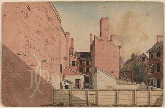1811 by American 19th Century (A View from an East Window in the Old Sugar House, No.3 Norris' Alley, Philadelphia), 16X12"(A3)Poster Print