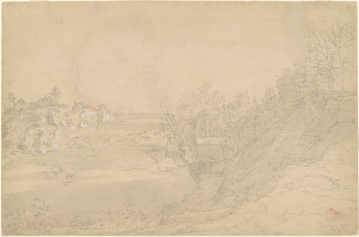 James McCullough's Leadmill by Jasper Francis Cropsey (American, 1823 - 1900), 16X12"(A3)Poster Print
