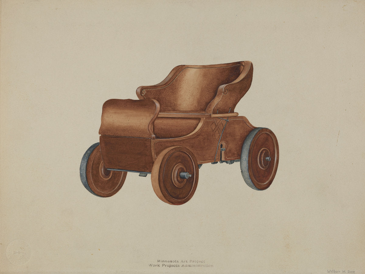 Toy Automobile by Wilbur M Rice (American, active c. 1935), 16X12"(A3)Poster Print
