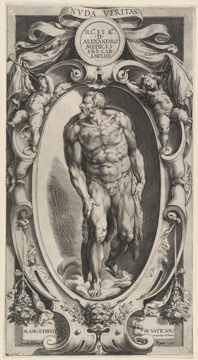 Saint John the Baptist by Cherubino Alberti after Michelangelo (Roman, 1553 - 1615), 16X12