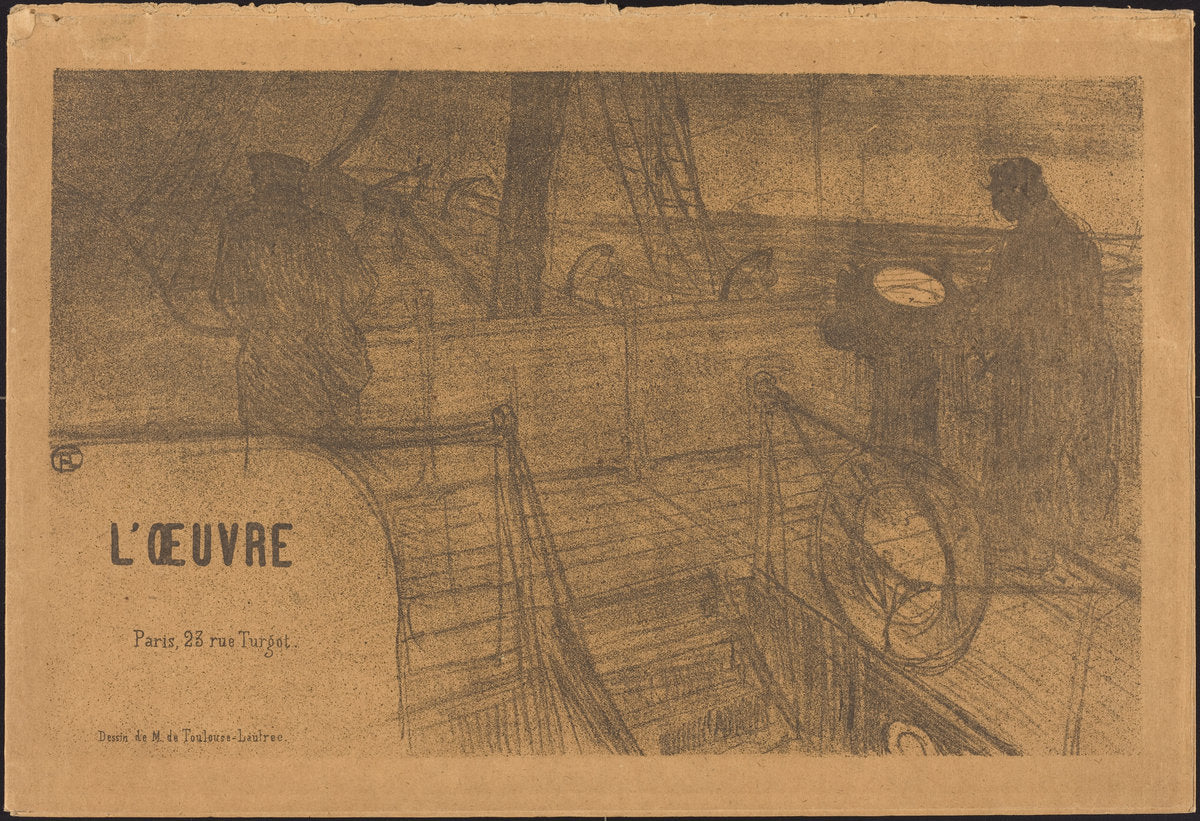 Prospectus Programme de l'Oeuvre by Henri de Toulouse-Lautrec, Félix Vallotton, Antonio de la Gandara, M. Doudelet, Maurice Denis and Edouard Vuillard (French, 1864 - 1901), 16X12"(A3)Poster Print