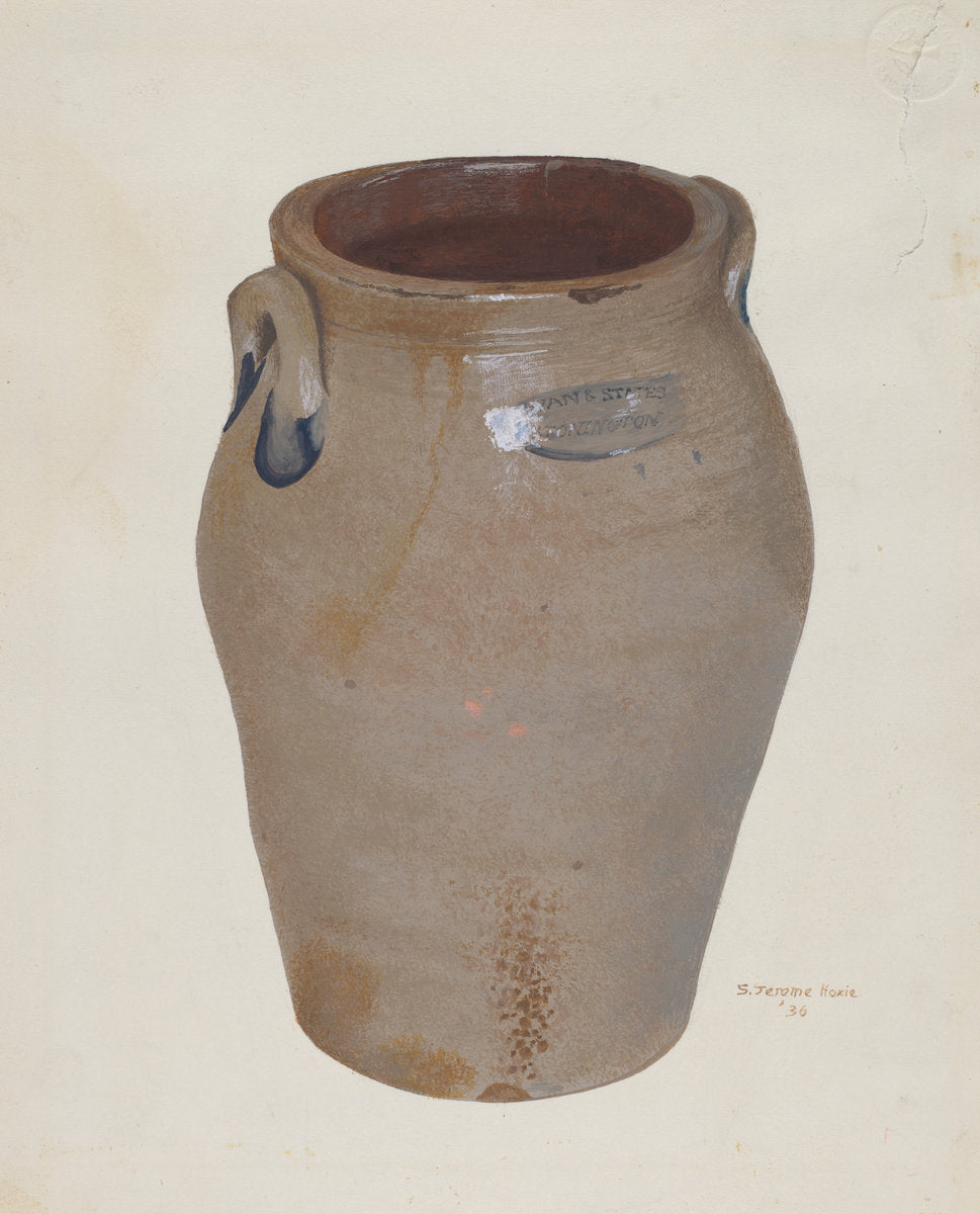 Butter Crock by Jerome Hoxie (American, active c. 1935), 16X12"(A3)Poster Print