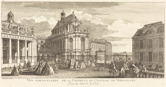 Vue Particuliere de la Chapelle du Chateau deVersailles by Jean-Baptiste Rigaud (French, active 1752/1761), 16X12"(A3)Poster Print
