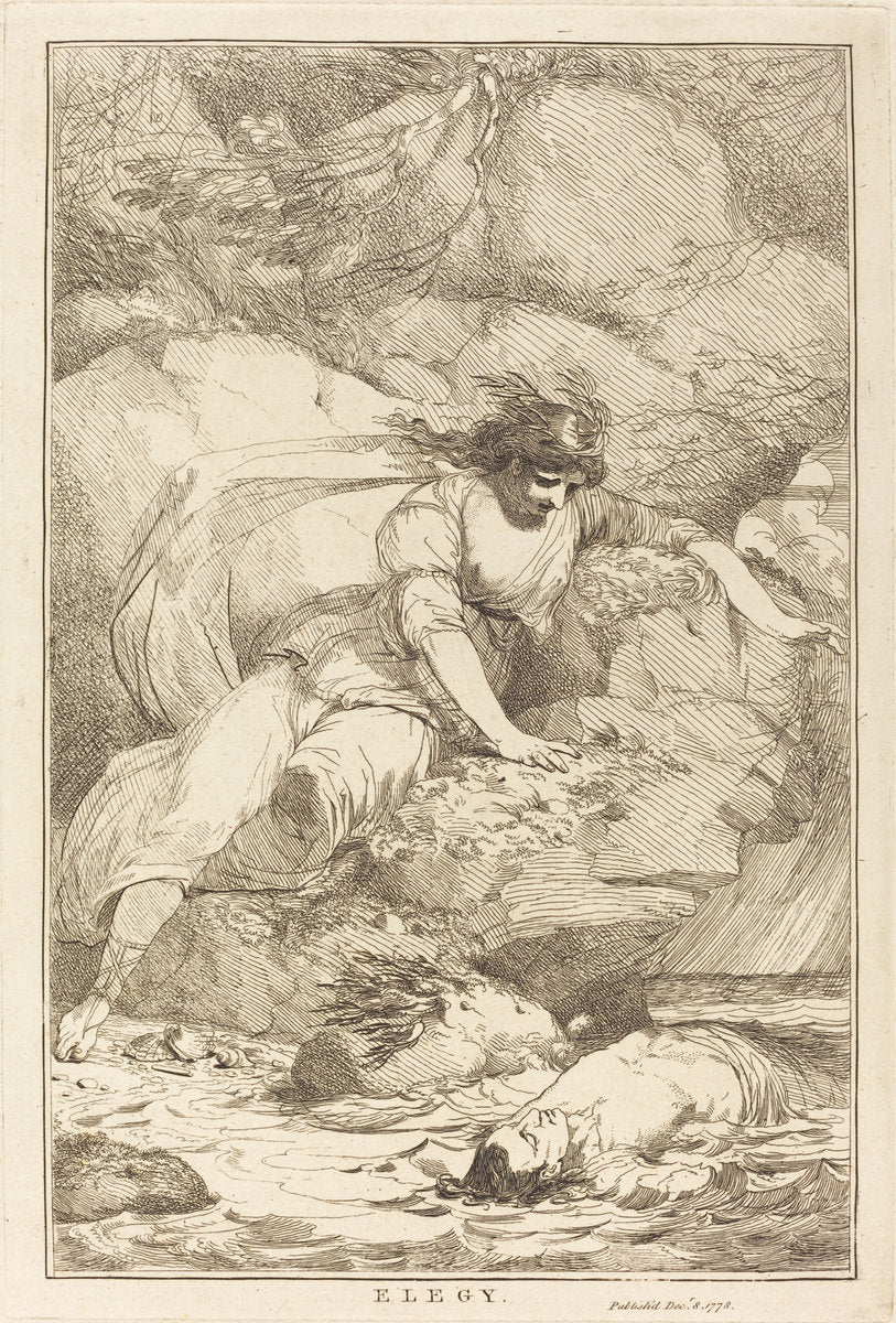 Elegy by John Hamilton Mortimer (British, 1740 - 1779), 16X12"(A3)Poster Print