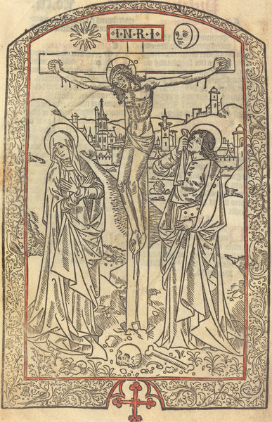 c. 1485 by French 15th Century (The Crucifixion), 16X12"(A3)Poster Print