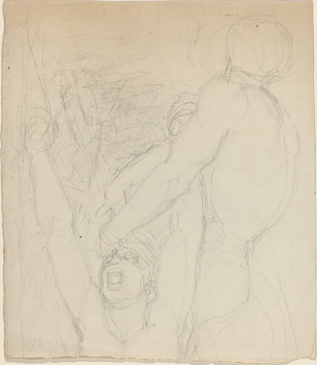 Two Fighting Figures by John Flaxman (British, 1755 - 1826), 16X12"(A3)Poster Print