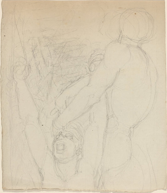 Two Fighting Figures by John Flaxman (British, 1755 - 1826), 16X12"(A3)Poster Print