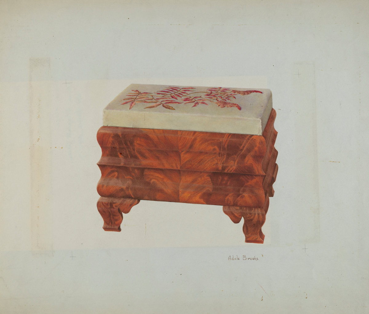 Ottoman by Adele Brooks (American, active c. 1935), 16X12"(A3)Poster Print