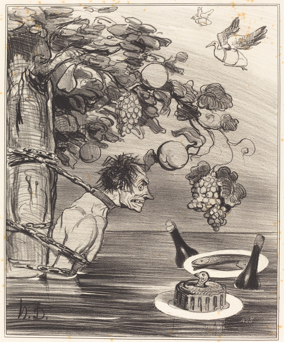 Le Supplice de Tantale by Honoré Daumier (French, 1808 - 1879), 16X12"(A3)Poster Print
