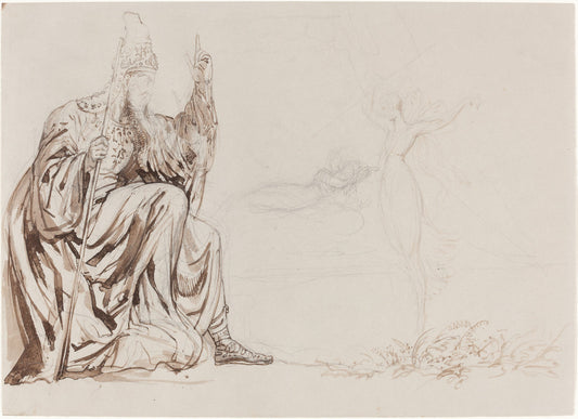 A Magician by Sir George Hayter (British, 1792 - 1871), 16X12"(A3)Poster Print