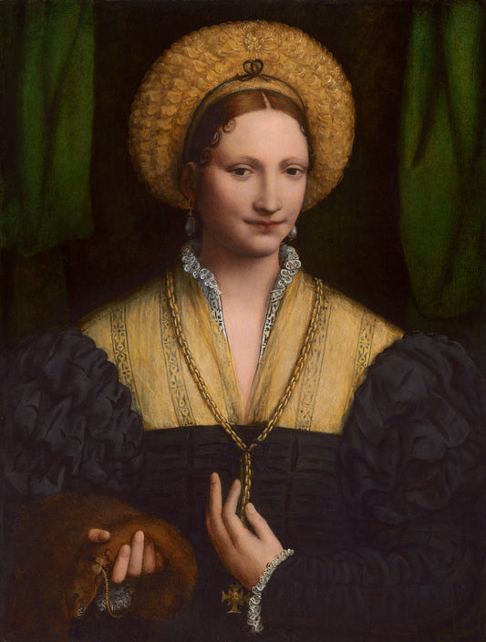 Portrait of a Lady by Bernardino Luini (Milanese, c. 1480 - 1532), 16X12"(A3)Poster Print