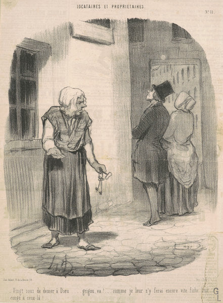 Vingt sous de denier a Dieu... by Honoré Daumier (French, 1808 - 1879), 16X12"(A3)Poster Print