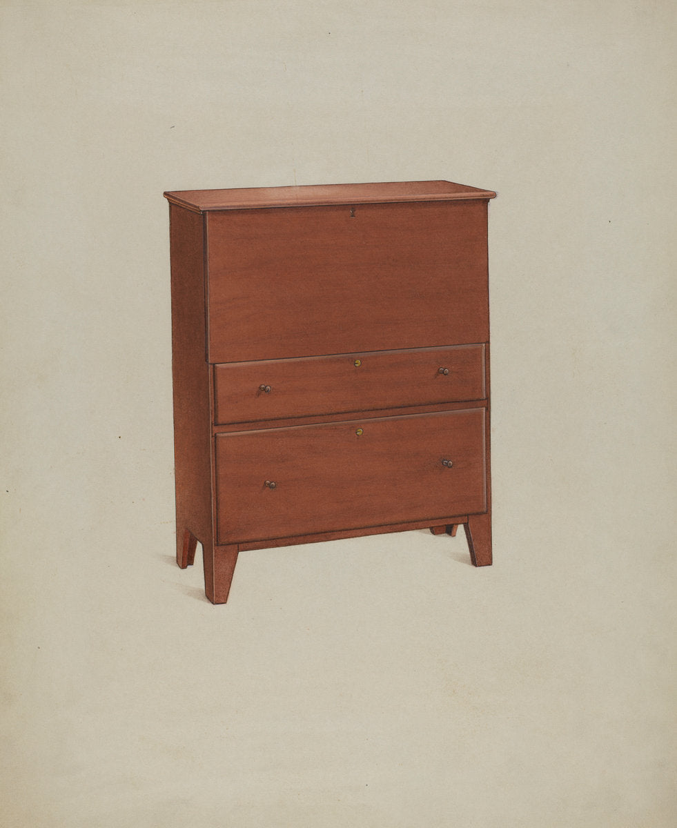 Shaker Chest of Drawers by Winslow Rich (American, active c. 1935), 16X12"(A3)Poster Print