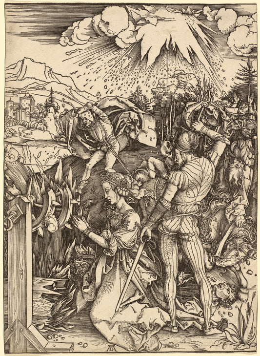 The Martyrdom of Saint Catherine by Albrecht Dürer (German, 1471 - 1528), 16X12"(A3)Poster Print