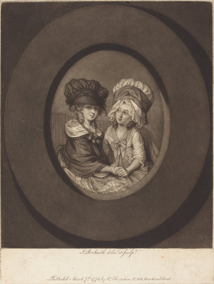 Les Deux Ami (The Two Friends) by John Raphael Smith (British, 1752 - 1812), 16X12"(A3)Poster Print