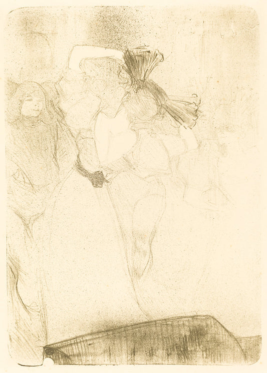 Lender from the Back Dancing the Bolero in "Chilperic" (Lender de dos, dansant le boléro dans "Chilpéric") by Henri de Toulouse-Lautrec (French, 1864 - 1901), 16X12"(A3)Poster Print