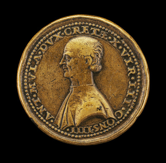 Antonio Mula, Venetian Patrician, Duke of Candia 1536, Member of Council of Ten 1538 [obverse] by Andrea Spinelli (Venetian, 1508 - 1572), 16X12"(A3)Poster Print