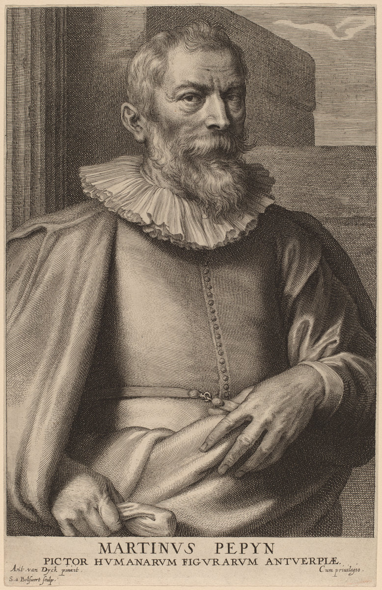 Marten Pepyn by Schelte Adams Bolswert after Sir Anthony van Dyck (Flemish, 1586 - 1659), 16X12"(A3)Poster Print