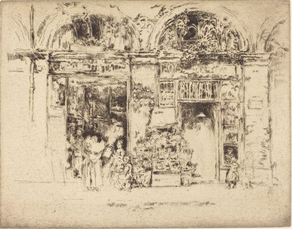 Sunflowers, Rue des Beaux-Arts by James McNeill Whistler (American, 1834 - 1903), 16X12"(A3)Poster Print