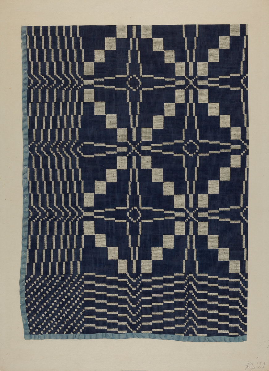 Coverlet by Edward White (American, active c. 1935), 16X12"(A3)Poster Print