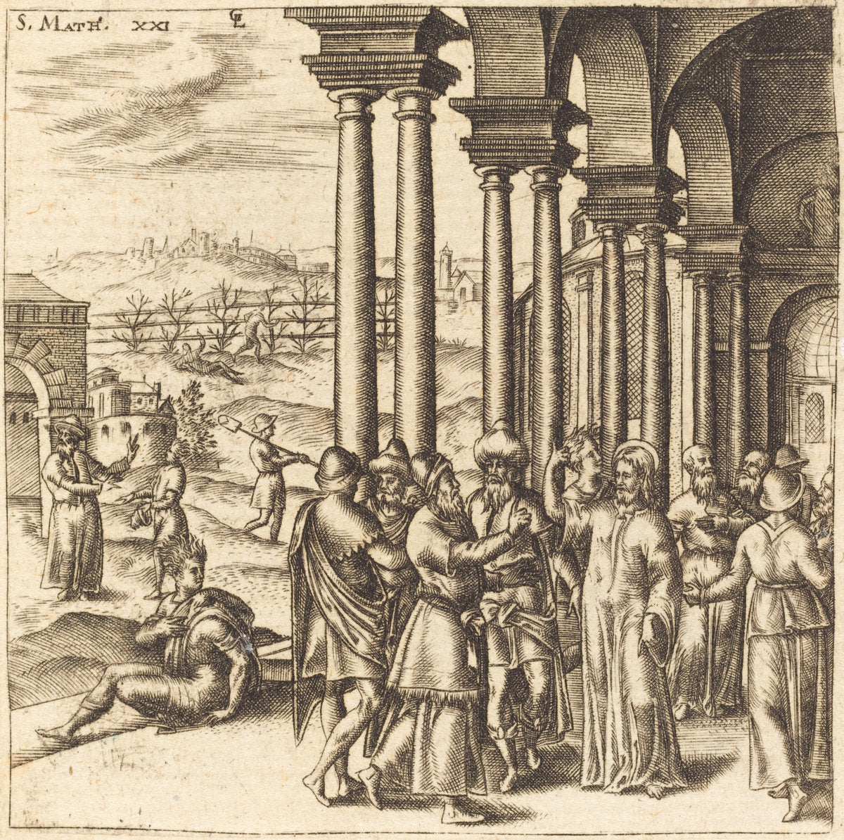 Christ in the Temple by Léonard Gaultier (French, 1561 - 1641), 16X12"(A3)Poster Print