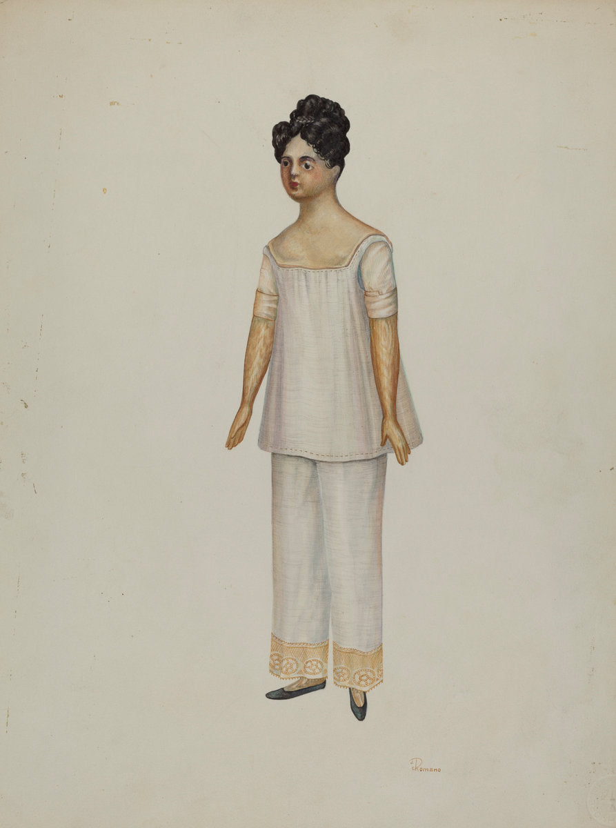Doll - "Lydia Sherman" by Josephine C. Romano (American, 1915 - 2009), 16X12"(A3)Poster Print
