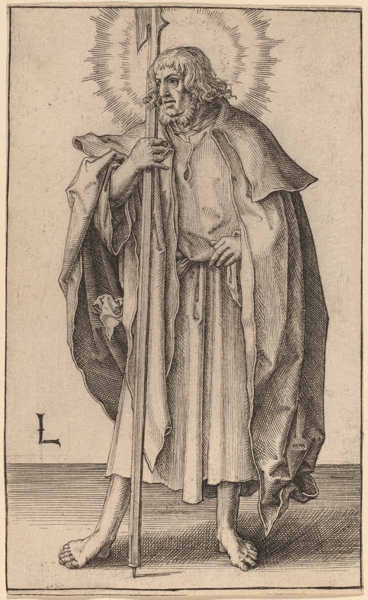 Saint Matthew by Lucas van Leyden (Netherlandish, 1489/1494 - 1533), 16X12"(A3)Poster Print