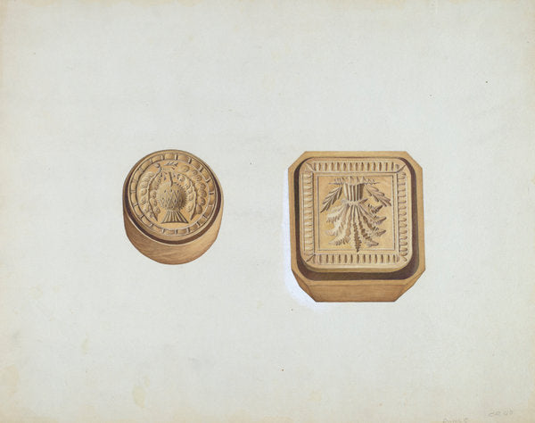 Butter Molds by Robert Pohle (American, active c. 1935), 16X12"(A3)Poster Print