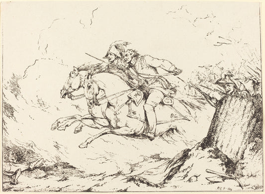 Charge by Sir Robert Ker Porter (British, 1777 - 1842), 16X12"(A3)Poster Print