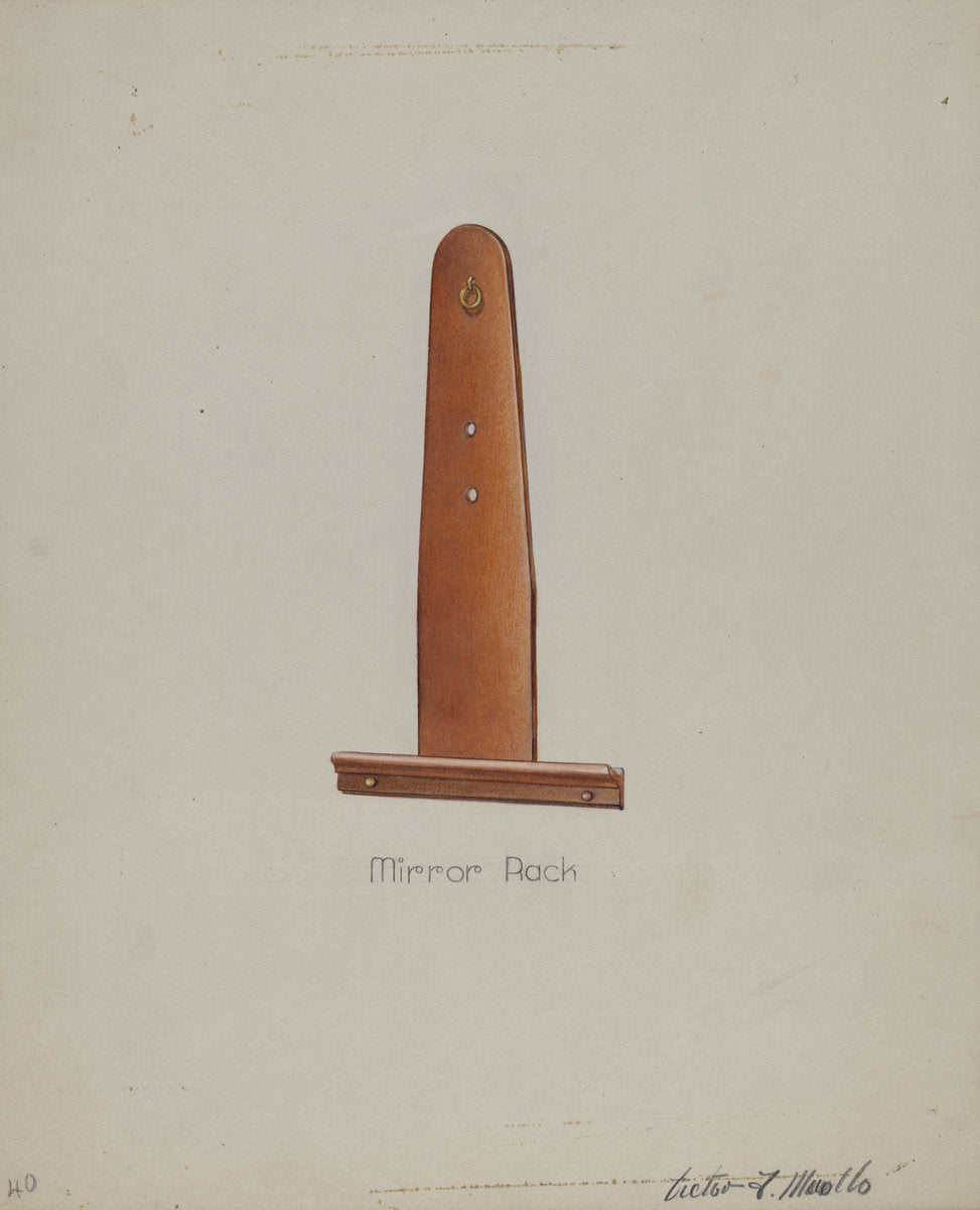 Shaker Mirror Rack by Victor F. Muollo (American, active c. 1935), 16X12"(A3)Poster Print