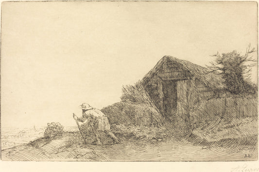 Along the Top of the Hill (Sur le haut de la colline) by Alphonse Legros (French, 1837 - 1911), 16X12"(A3)Poster Print