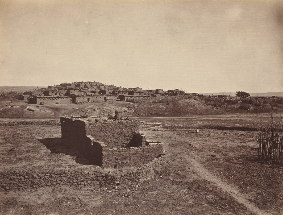 Zuni Pueblo by John K. Hillers (American, 1843 - 1925), 16X12"(A3)Poster Print