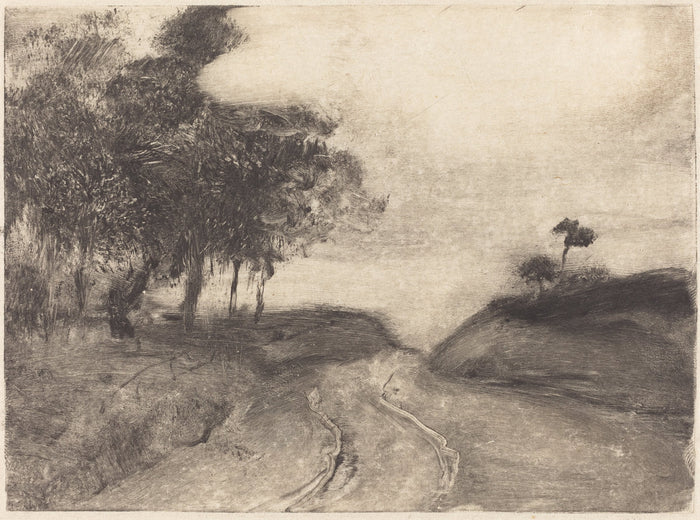 The Road (La route) by Edgar Degas (French, 1834 - 1917), 16X12