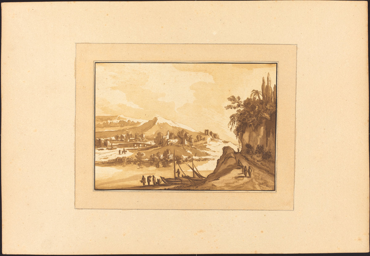 Mountain Landscape by Katharina Prestel after Franz Edmund Weirotter (German, 1747 - 1794), 16X12"(A3)Poster Print