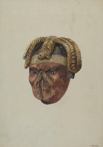 Figurehead "S.S. Robert Fulton" by Louis Plogsted (American, active c. 1935), 16X12"(A3)Poster Print