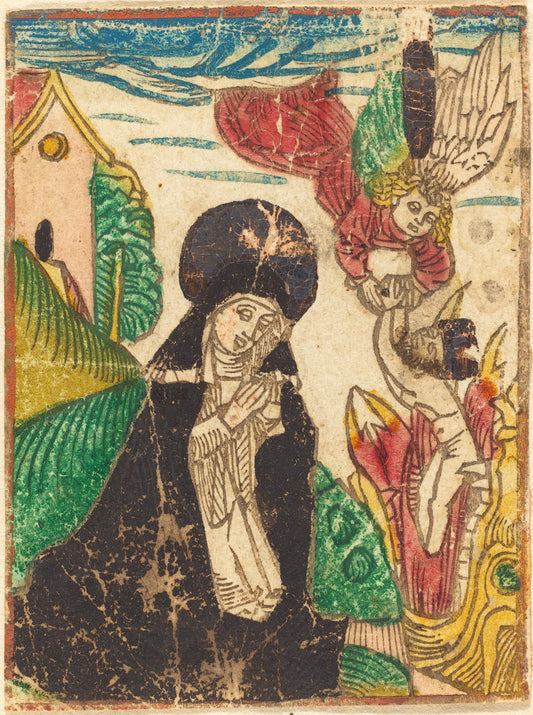 c. 1480 by German 15th Century (Saint Ottilia), 16X12"(A3)Poster Print