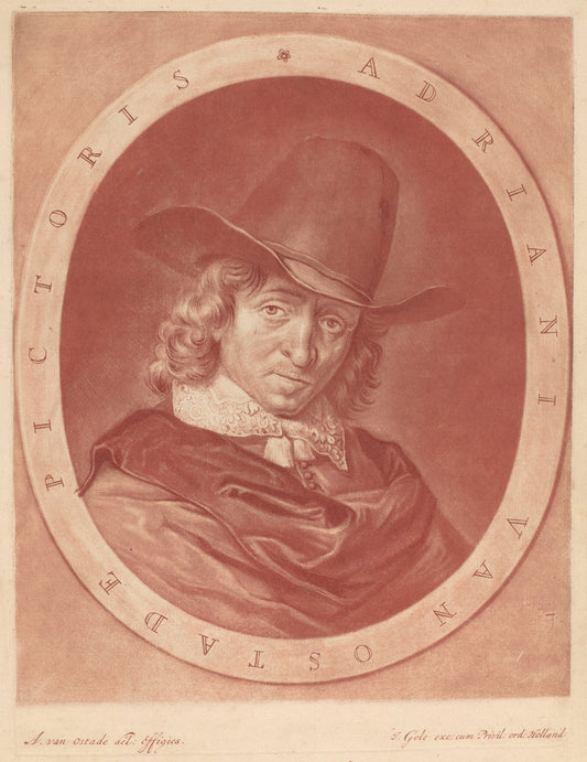 Adriaen van Ostade by Jacob Gole after Adriaen van Ostade (Dutch, 1660 - 1737), 16X12"(A3)Poster Print