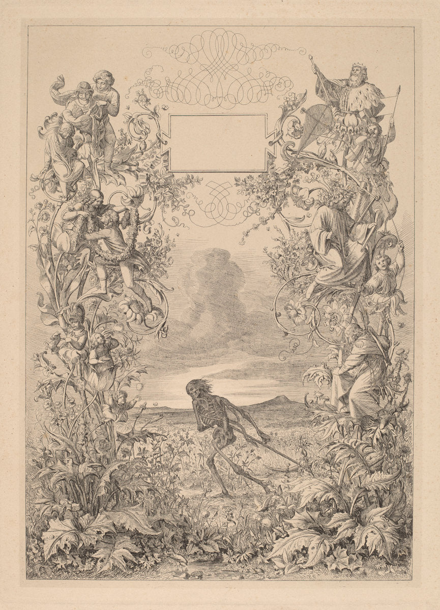 Heute Roth, Morgen Tod (Today Red, Tomorrow Dead) by Eugen Napoleon Neureuther (German, 1806 - 1882), 16X12"(A3)Poster Print