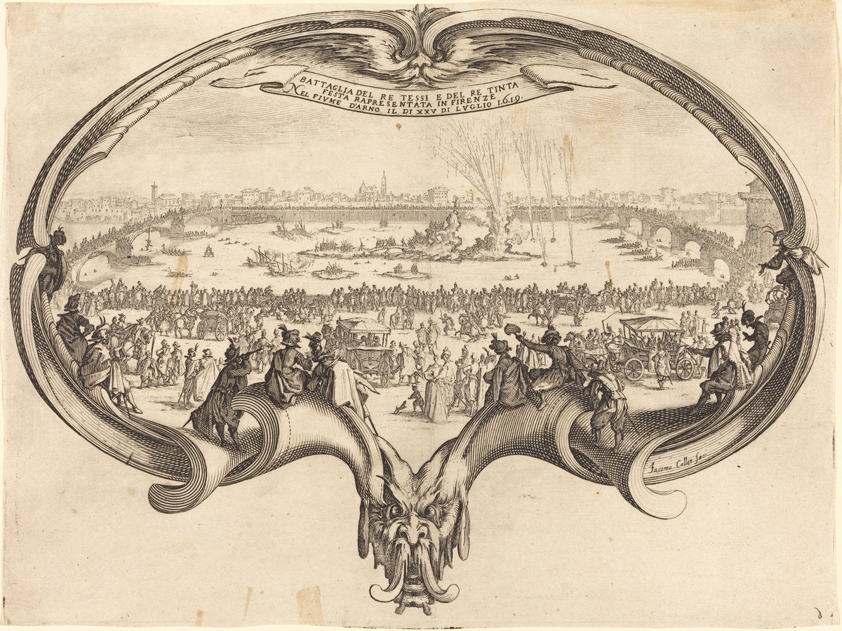 The Fan by Jacques Callot (French, 1592 - 1635), 16X12"(A3)Poster Print