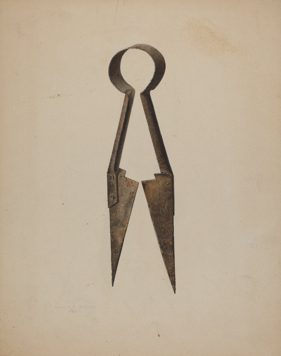 Trimming Shears by Harold Ballerd (American, active c. 1935), 16X12"(A3)Poster Print