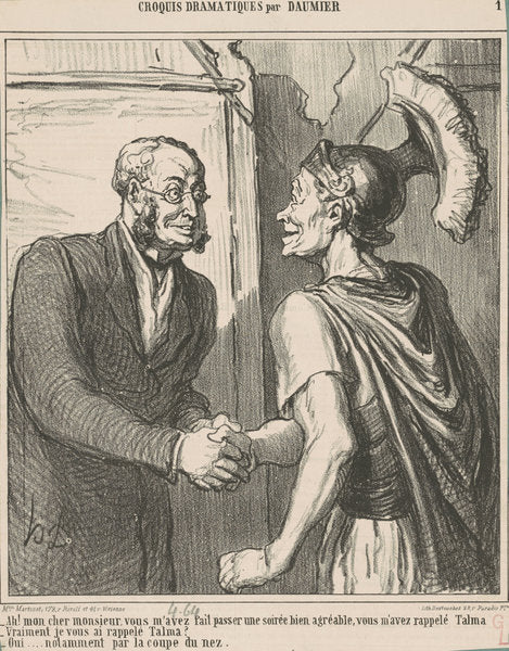 Ah! Mon cher monsieur, vous m'avez ... by Honoré Daumier (French, 1808 - 1879), 16X12"(A3)Poster Print