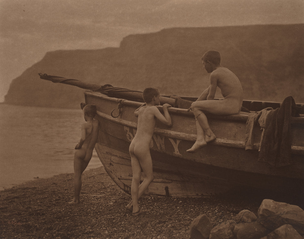 In Puris Naturalibus (In a State of Nature) by Frank Meadow Sutcliffe (British, 1853 - 1941), 16X12"(A3)Poster Print