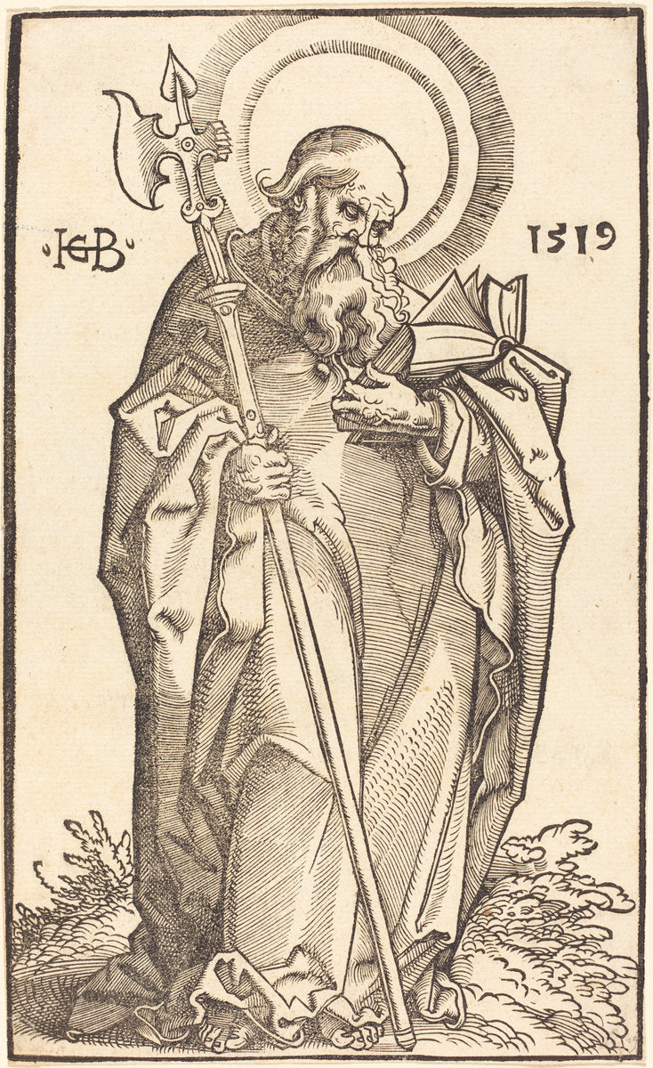 Saint Matthew by Hans Baldung Grien (German, 1484/1485 - 1545), 16X12"(A3)Poster Print