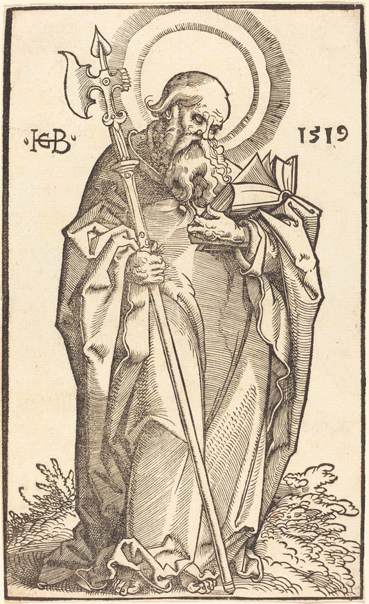 Saint Matthew by Hans Baldung Grien (German, 1484/1485 - 1545), 16X12"(A3)Poster Print