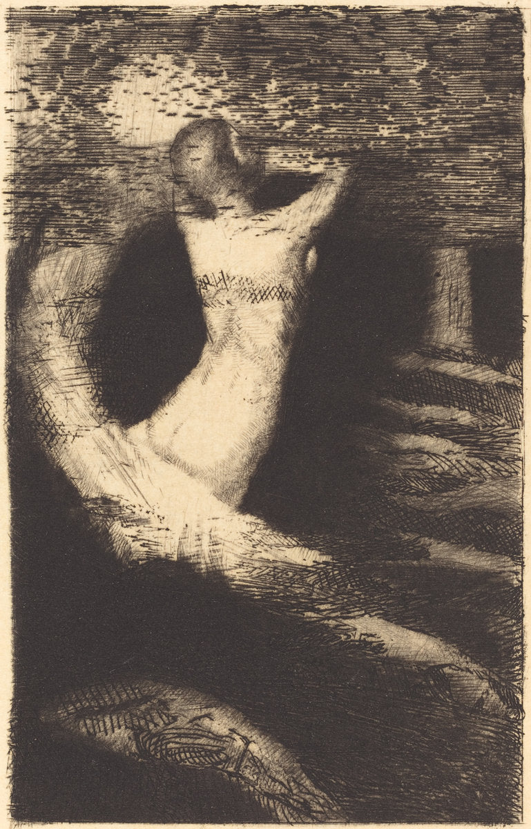 Passage d'une Ame (Passage of a Spirit) by Odilon Redon (French, 1840 - 1916), 16X12"(A3)Poster Print