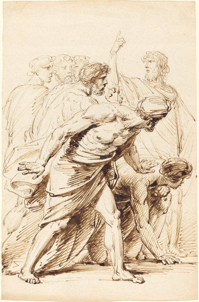 Seven Men in Antique Dress by Friedrich Heinrich Füger (German, 1751 - 1818), 16X12"(A3)Poster Print